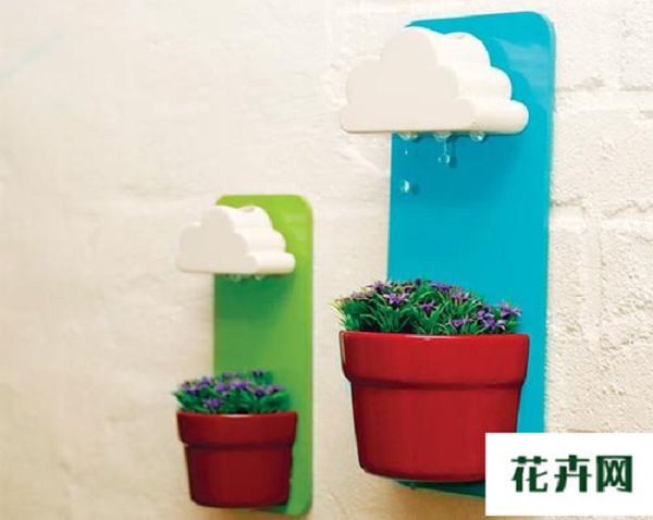 How to make a cloud flowerpot at home?